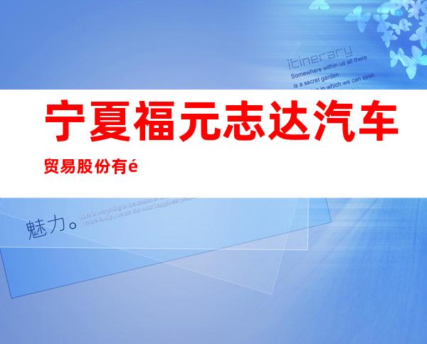 宁夏福元志达汽车贸易股份有限公司